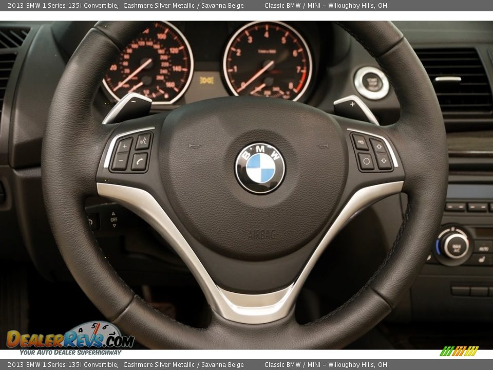 2013 BMW 1 Series 135i Convertible Cashmere Silver Metallic / Savanna Beige Photo #8