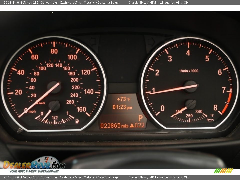 2013 BMW 1 Series 135i Convertible Cashmere Silver Metallic / Savanna Beige Photo #9