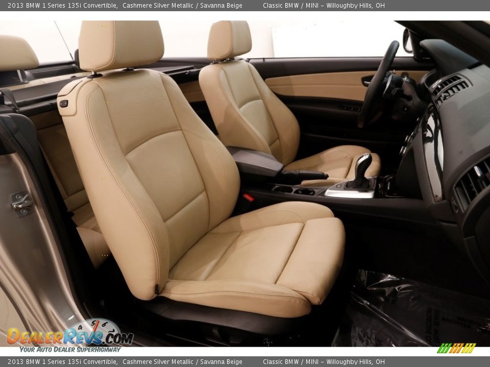 2013 BMW 1 Series 135i Convertible Cashmere Silver Metallic / Savanna Beige Photo #14