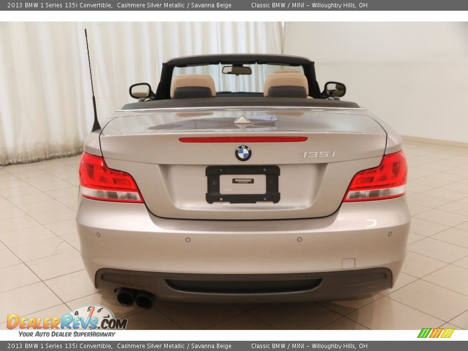 2013 BMW 1 Series 135i Convertible Cashmere Silver Metallic / Savanna Beige Photo #17