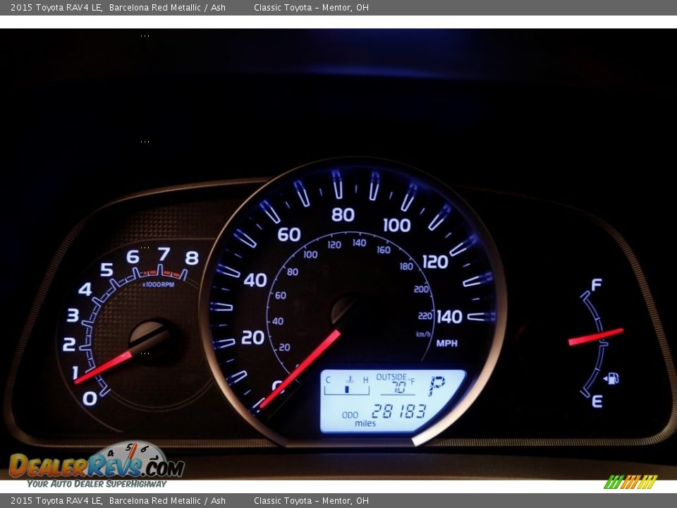 2015 Toyota RAV4 LE Barcelona Red Metallic / Ash Photo #7