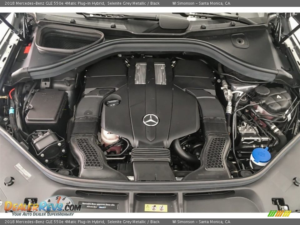 2018 Mercedes-Benz GLE 550e 4Matic Plug-In Hybrid Selenite Grey Metallic / Black Photo #8