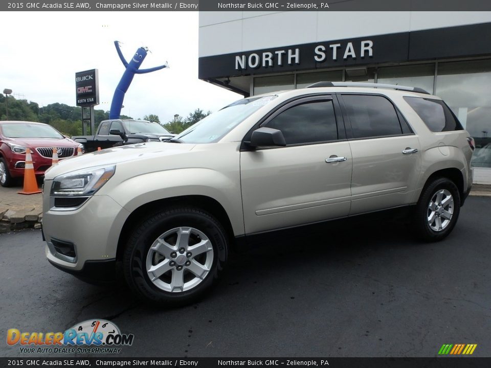 2015 GMC Acadia SLE AWD Champagne Silver Metallic / Ebony Photo #1