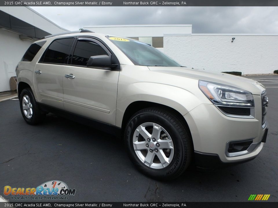 2015 GMC Acadia SLE AWD Champagne Silver Metallic / Ebony Photo #4