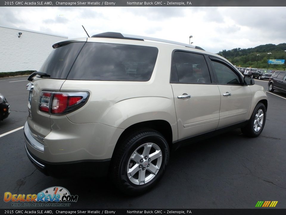 2015 GMC Acadia SLE AWD Champagne Silver Metallic / Ebony Photo #9