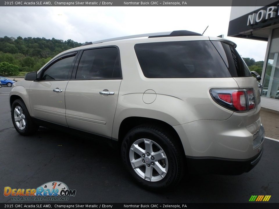 2015 GMC Acadia SLE AWD Champagne Silver Metallic / Ebony Photo #13