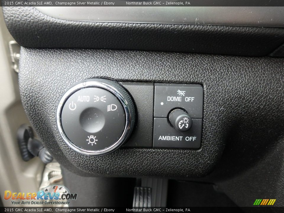 2015 GMC Acadia SLE AWD Champagne Silver Metallic / Ebony Photo #24