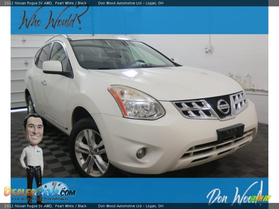 2012 Nissan Rogue SV AWD Pearl White / Black Photo #1