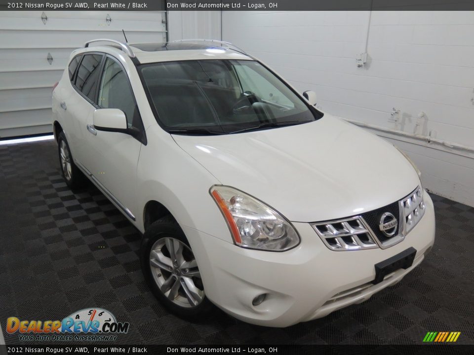 2012 Nissan Rogue SV AWD Pearl White / Black Photo #5