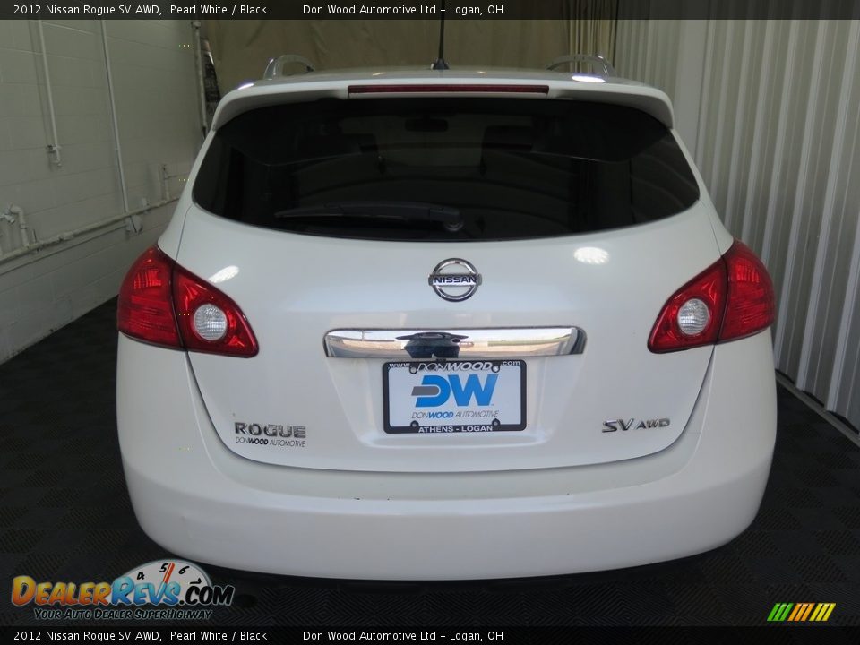 2012 Nissan Rogue SV AWD Pearl White / Black Photo #9