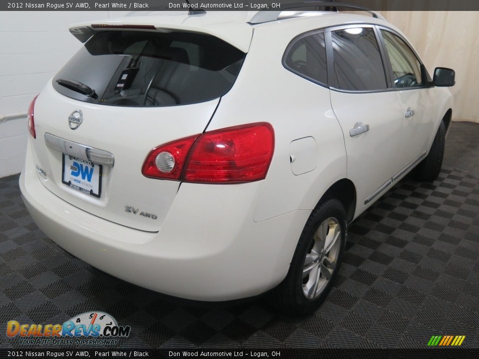 2012 Nissan Rogue SV AWD Pearl White / Black Photo #10
