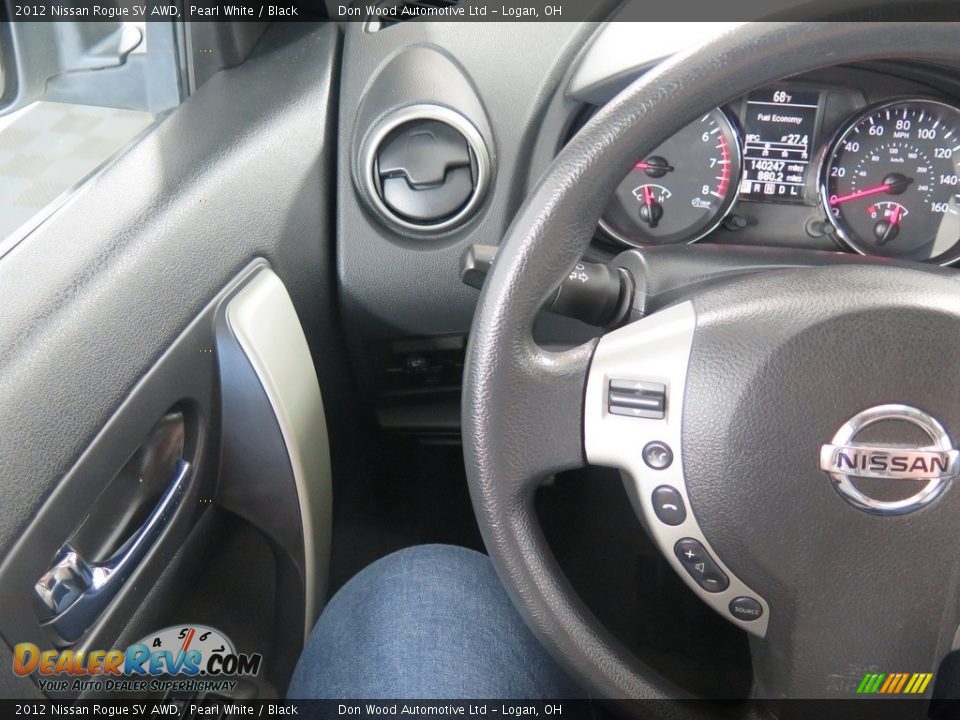 2012 Nissan Rogue SV AWD Pearl White / Black Photo #13