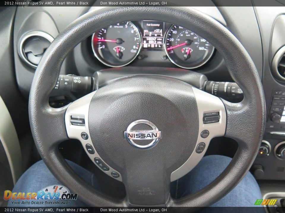 2012 Nissan Rogue SV AWD Pearl White / Black Photo #14