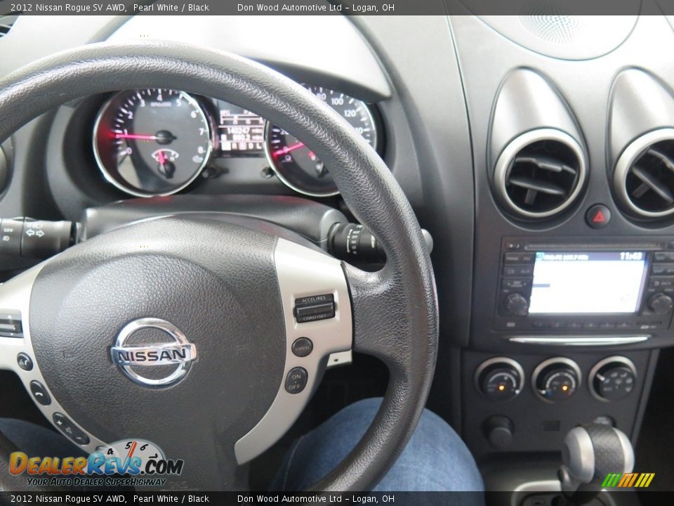 2012 Nissan Rogue SV AWD Pearl White / Black Photo #15