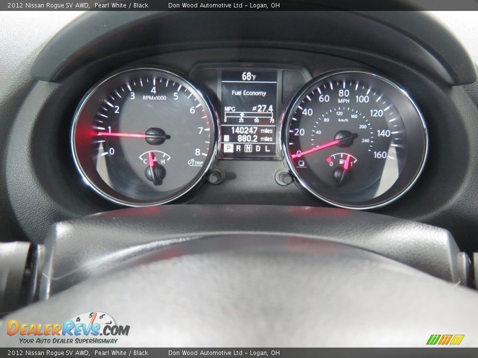 2012 Nissan Rogue SV AWD Pearl White / Black Photo #16