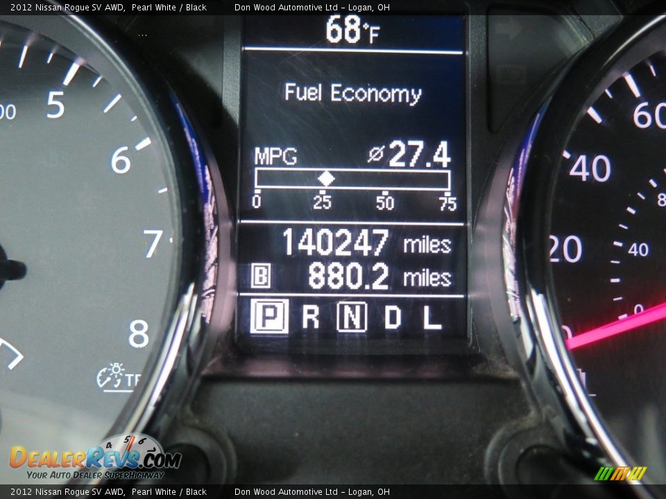 2012 Nissan Rogue SV AWD Pearl White / Black Photo #17