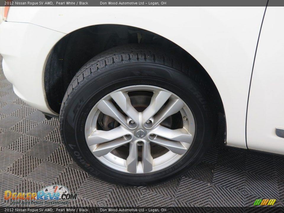2012 Nissan Rogue SV AWD Pearl White / Black Photo #24