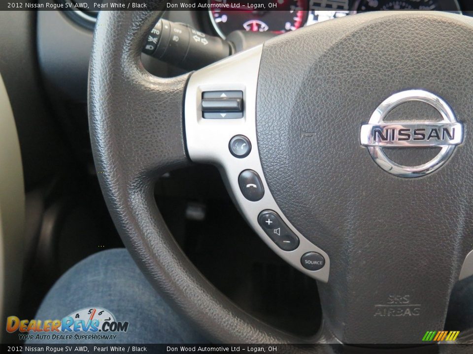 2012 Nissan Rogue SV AWD Pearl White / Black Photo #35