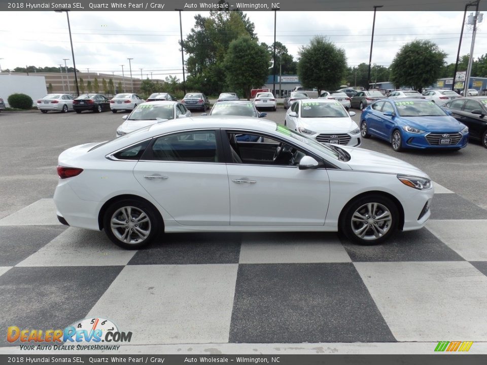 2018 Hyundai Sonata SEL Quartz White Pearl / Gray Photo #3