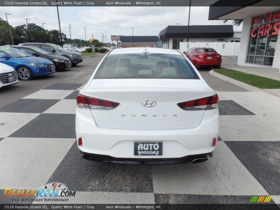 2018 Hyundai Sonata SEL Quartz White Pearl / Gray Photo #4