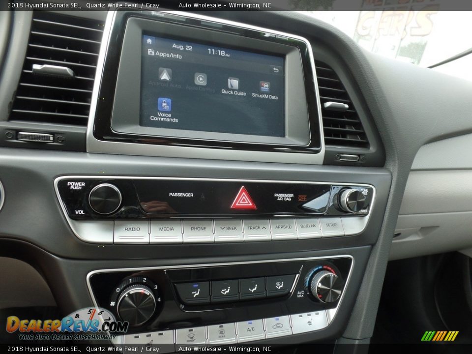 2018 Hyundai Sonata SEL Quartz White Pearl / Gray Photo #17