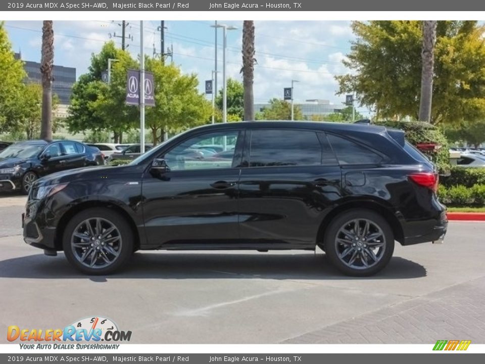 2019 Acura MDX A Spec SH-AWD Majestic Black Pearl / Red Photo #4