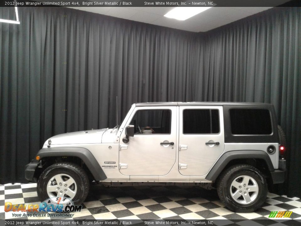 2012 Jeep Wrangler Unlimited Sport 4x4 Bright Silver Metallic / Black Photo #1