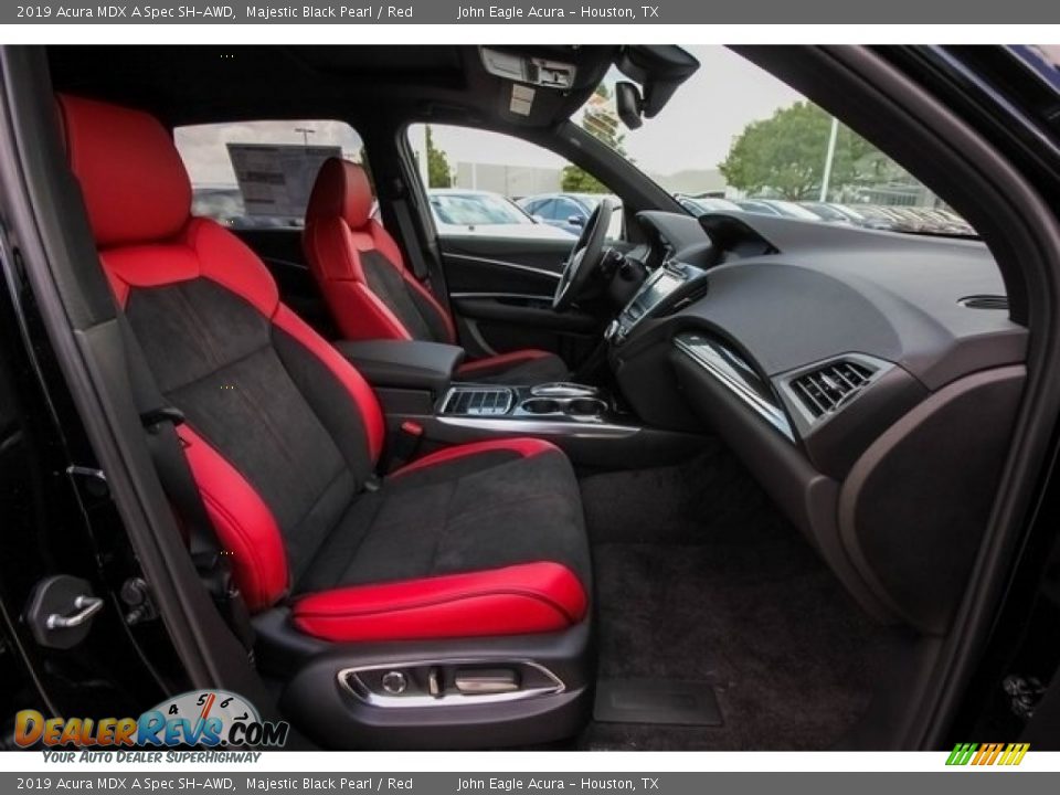 2019 Acura MDX A Spec SH-AWD Majestic Black Pearl / Red Photo #25