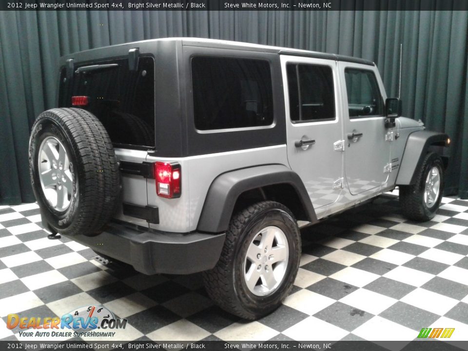 2012 Jeep Wrangler Unlimited Sport 4x4 Bright Silver Metallic / Black Photo #6