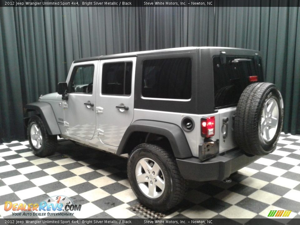 2012 Jeep Wrangler Unlimited Sport 4x4 Bright Silver Metallic / Black Photo #8