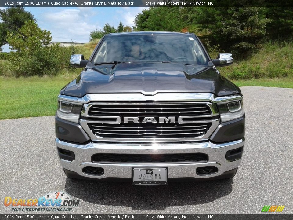 2019 Ram 1500 Laramie Quad Cab 4x4 Granite Crystal Metallic / Black Photo #3