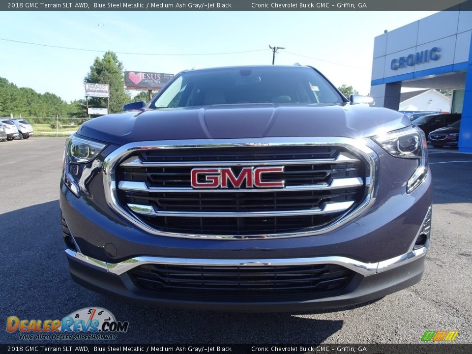 2018 GMC Terrain SLT AWD Blue Steel Metallic / Medium Ash Gray/­Jet Black Photo #2