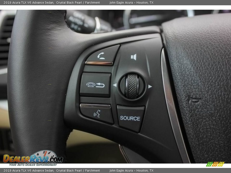 2019 Acura TLX V6 Advance Sedan Crystal Black Pearl / Parchment Photo #35