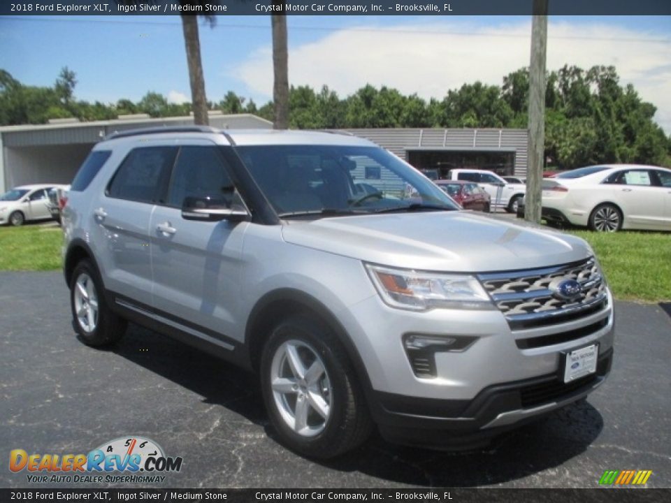 2018 Ford Explorer XLT Ingot Silver / Medium Stone Photo #1