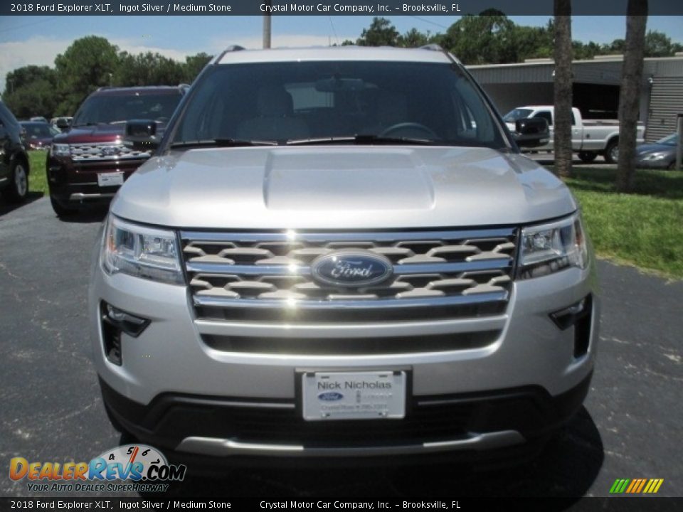 2018 Ford Explorer XLT Ingot Silver / Medium Stone Photo #2