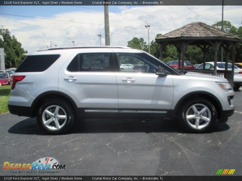 2018 Ford Explorer XLT Ingot Silver / Medium Stone Photo #3