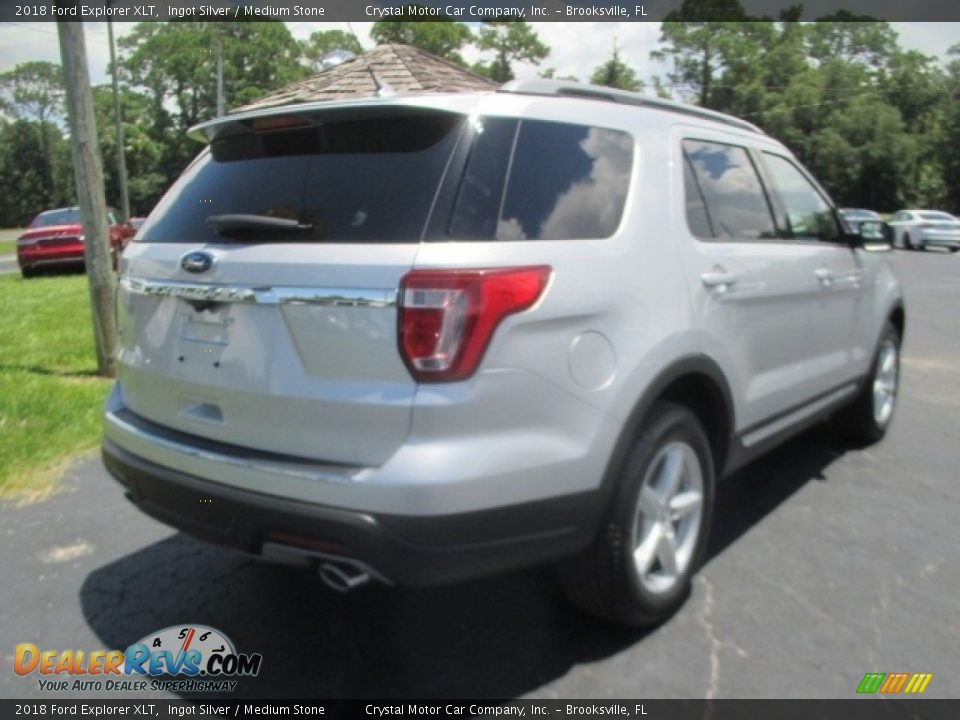 2018 Ford Explorer XLT Ingot Silver / Medium Stone Photo #4
