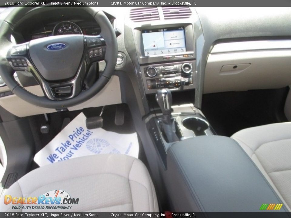 2018 Ford Explorer XLT Ingot Silver / Medium Stone Photo #8