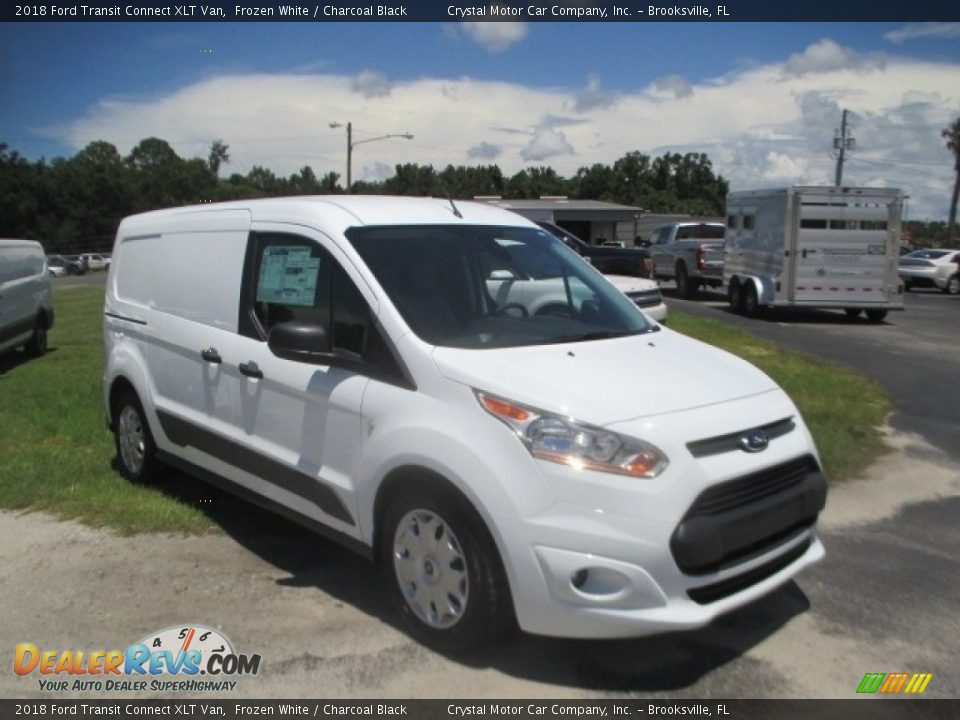 2018 Ford Transit Connect XLT Van Frozen White / Charcoal Black Photo #1