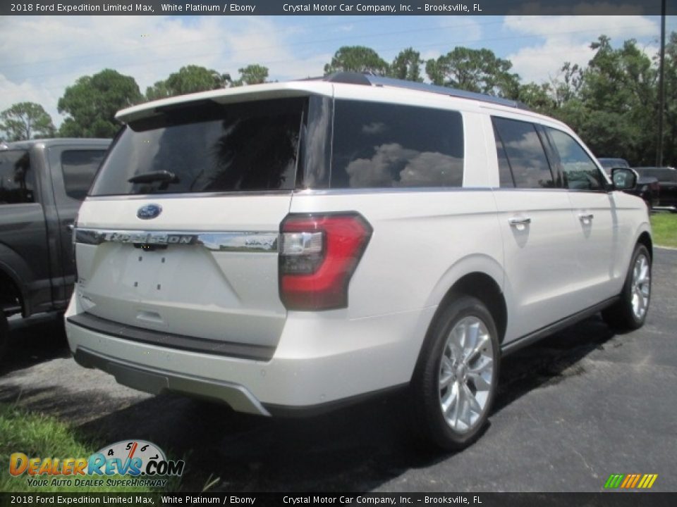 2018 Ford Expedition Limited Max White Platinum / Ebony Photo #4