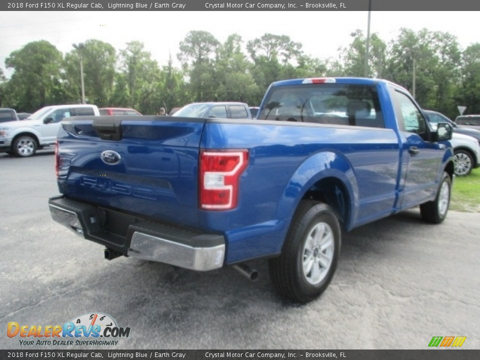 2018 Ford F150 XL Regular Cab Lightning Blue / Earth Gray Photo #4