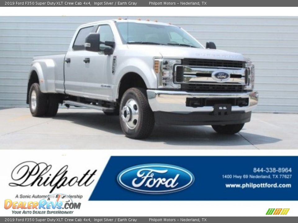 2019 Ford F350 Super Duty XLT Crew Cab 4x4 Ingot Silver / Earth Gray Photo #1