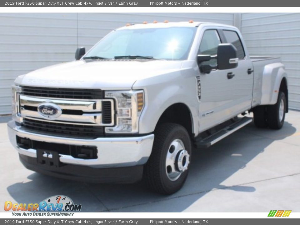2019 Ford F350 Super Duty XLT Crew Cab 4x4 Ingot Silver / Earth Gray Photo #3