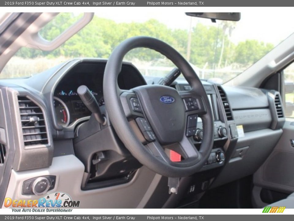 2019 Ford F350 Super Duty XLT Crew Cab 4x4 Ingot Silver / Earth Gray Photo #13