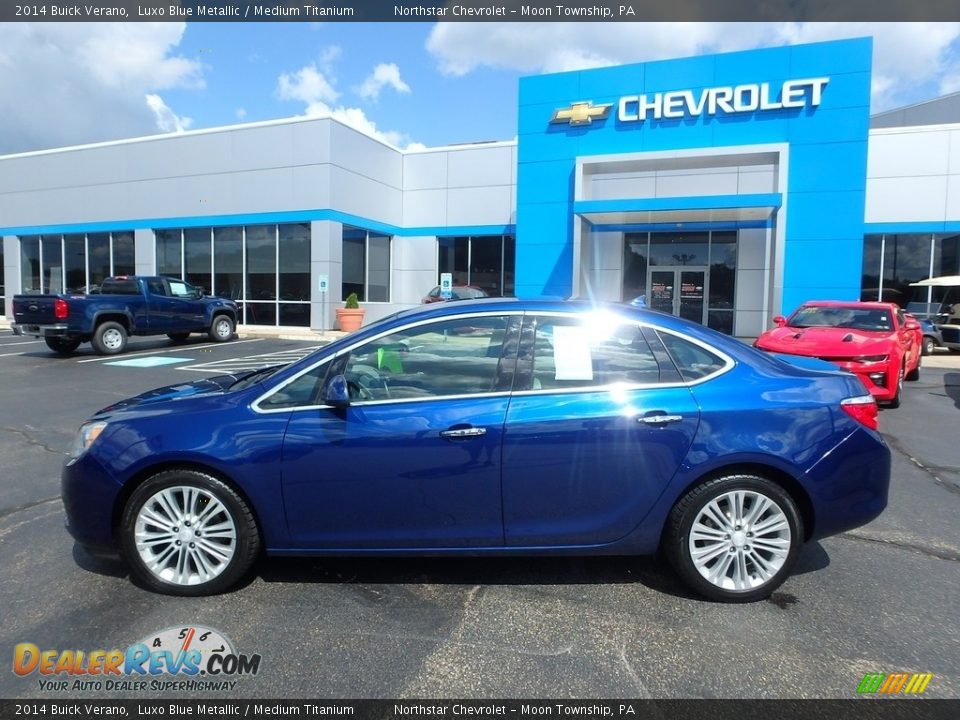 2014 Buick Verano Luxo Blue Metallic / Medium Titanium Photo #3