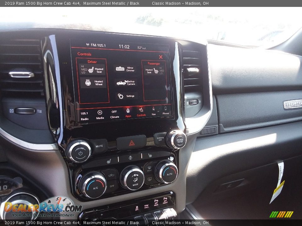 2019 Ram 1500 Big Horn Crew Cab 4x4 Maximum Steel Metallic / Black Photo #11