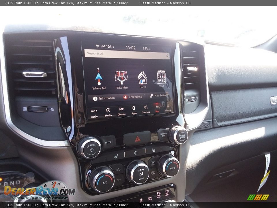 2019 Ram 1500 Big Horn Crew Cab 4x4 Maximum Steel Metallic / Black Photo #12