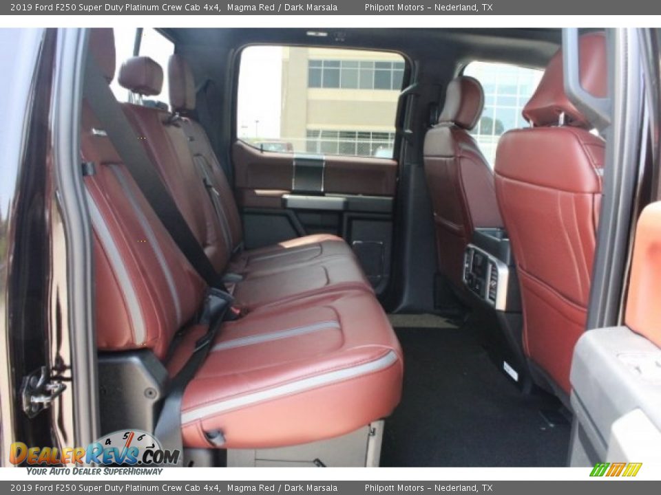 Rear Seat of 2019 Ford F250 Super Duty Platinum Crew Cab 4x4 Photo #30