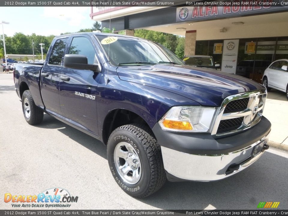 2012 Dodge Ram 1500 ST Quad Cab 4x4 True Blue Pearl / Dark Slate Gray/Medium Graystone Photo #3