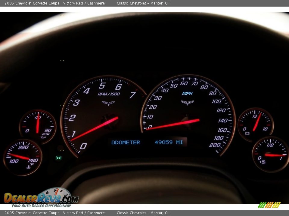 2005 Chevrolet Corvette Coupe Victory Red / Cashmere Photo #11